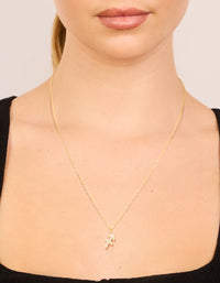 Waterproof Gold Plated Stainless Steel Cubic Zirconia Sagittarius  Zodiac Sign Necklace - link has visual effect only