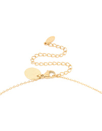 Waterproof Gold Plated Stainless Steel Cubic Zirconia Sagittarius  Zodiac Sign Necklace - link has visual effect only