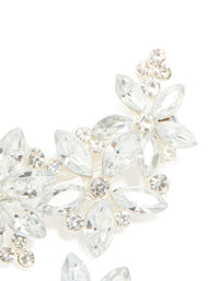 Silver Diamante Flower Clips 2-Pack - link has visual effect only
