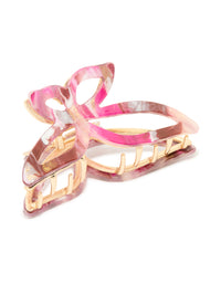 Gold pINK & Purple Acrylic Outlined Butterfly Claw Clip - link has visual effect only