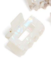 Neutral Acrylic Mini Rectangle Claw Clips 3-Pack - link has visual effect only