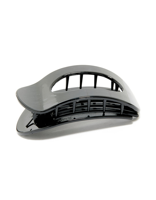 Black Large Skinny Oval Hair Claw Clip