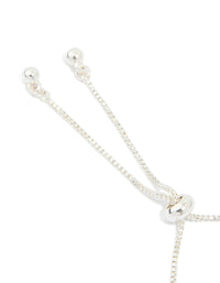 Silver Plated Cubic Zirconia Mini Toggle Bracelet - link has visual effect only