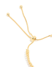 Gold Plated Cubic Zirconia Layered Toggle Bracelet - link has visual effect only