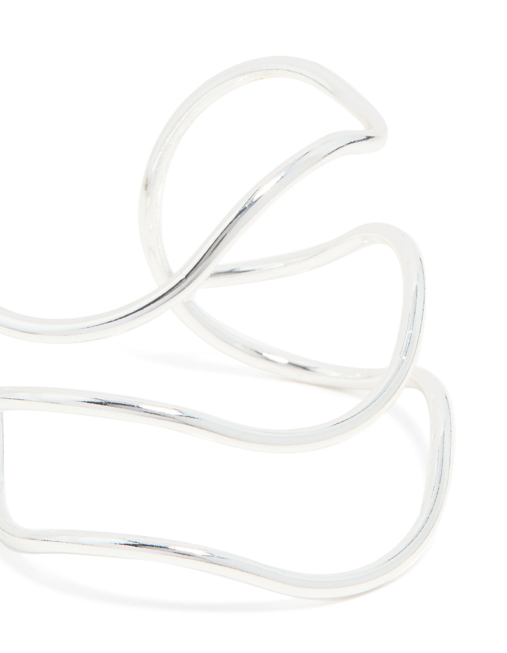 Silver Triple Squiggle Wrist Cuff