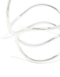 Silver Triple Squiggle Wrist Cuff - link has visual effect only