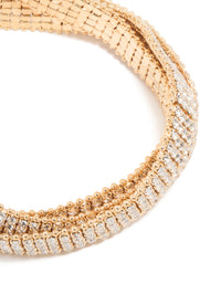 Gold Diamante Dainty Choker Necklace - link has visual effect only