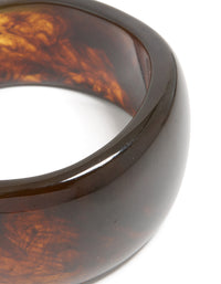 Brown Acrylic Marbled Large Bangle - link has visual effect only