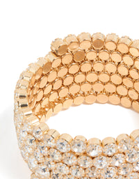 Gold Diamante Large Wrapped Bracelet - link has visual effect only