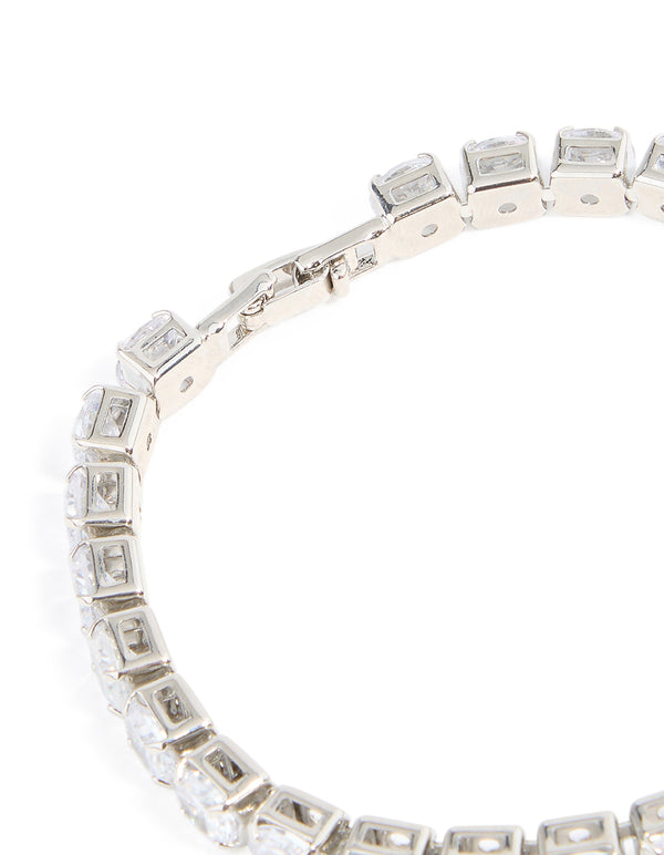 Silver Cubic Zirconia Tennis Bracelet