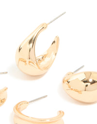 Gold Classic Open Hoop Earrings 2-Pack - link has visual effect only