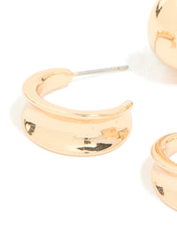 Gold Classic Open Hoop Earrings 2-Pack - link has visual effect only