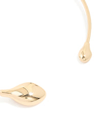 Gold Teardrop Torque Choker Necklace - link has visual effect only