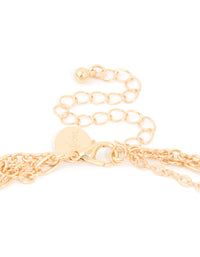 Gold Cross Charm Layered Necklace - link has visual effect only