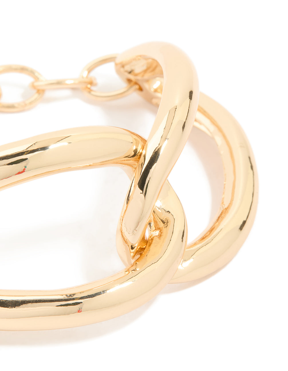 Gold Large Link Front Bracelet