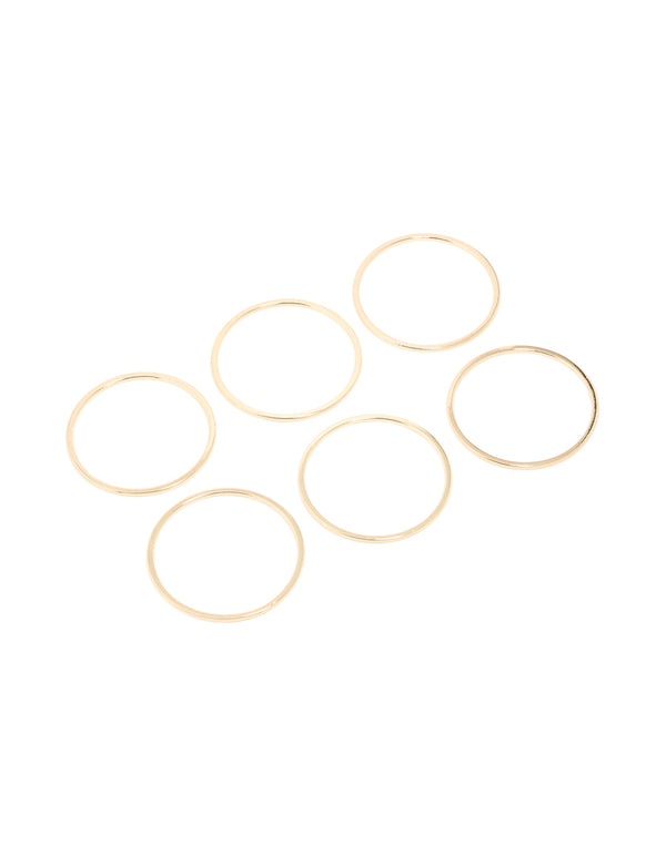 Gold Modern Bangles 6-Pack