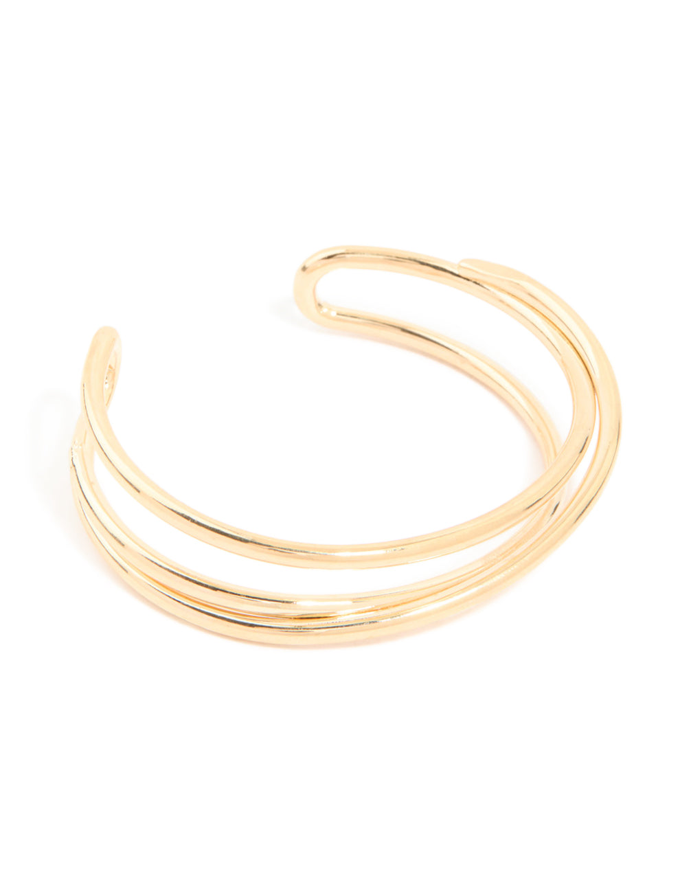 Gold Wire Lines Wrist Cuff