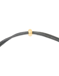 Waterproof Gold Plated Stainless Steel Large Bubble Letter J Cord Necklace - link has visual effect only
