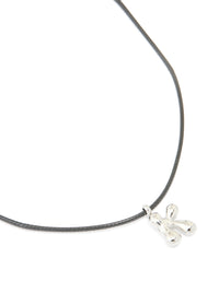 Waterproof Stainless Steel Large Bubble Letter K Cord Necklace - link has visual effect only