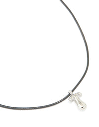 Waterproof Stainless Steel Large Bubble Letter T Cord Necklace - link has visual effect only