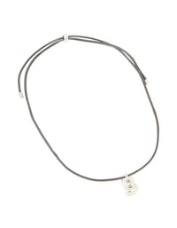 Waterproof Stainless Steel Large Bubble Letter B Cord Necklace - link has visual effect only