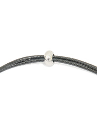 Waterproof Stainless Steel Large Bubble Letter C Cord Necklace - link has visual effect only