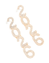 Gold Diamante 2026 Drop Earrings - link has visual effect only