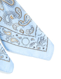 Light Blue Paisley Printed Fabric Scarf - link has visual effect only