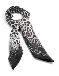 Monochrome Leopard Fabric Scarf - link has visual effect only