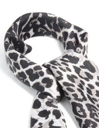 Monochrome Leopard Fabric Scarf - link has visual effect only