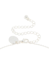 Silver Plated Cubic Zirconia Floral Dainty Teardrop Necklace - link has visual effect only