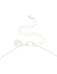 Silver Plated Cubic Zirconia Bezel Set Y-Necklace - link has visual effect only