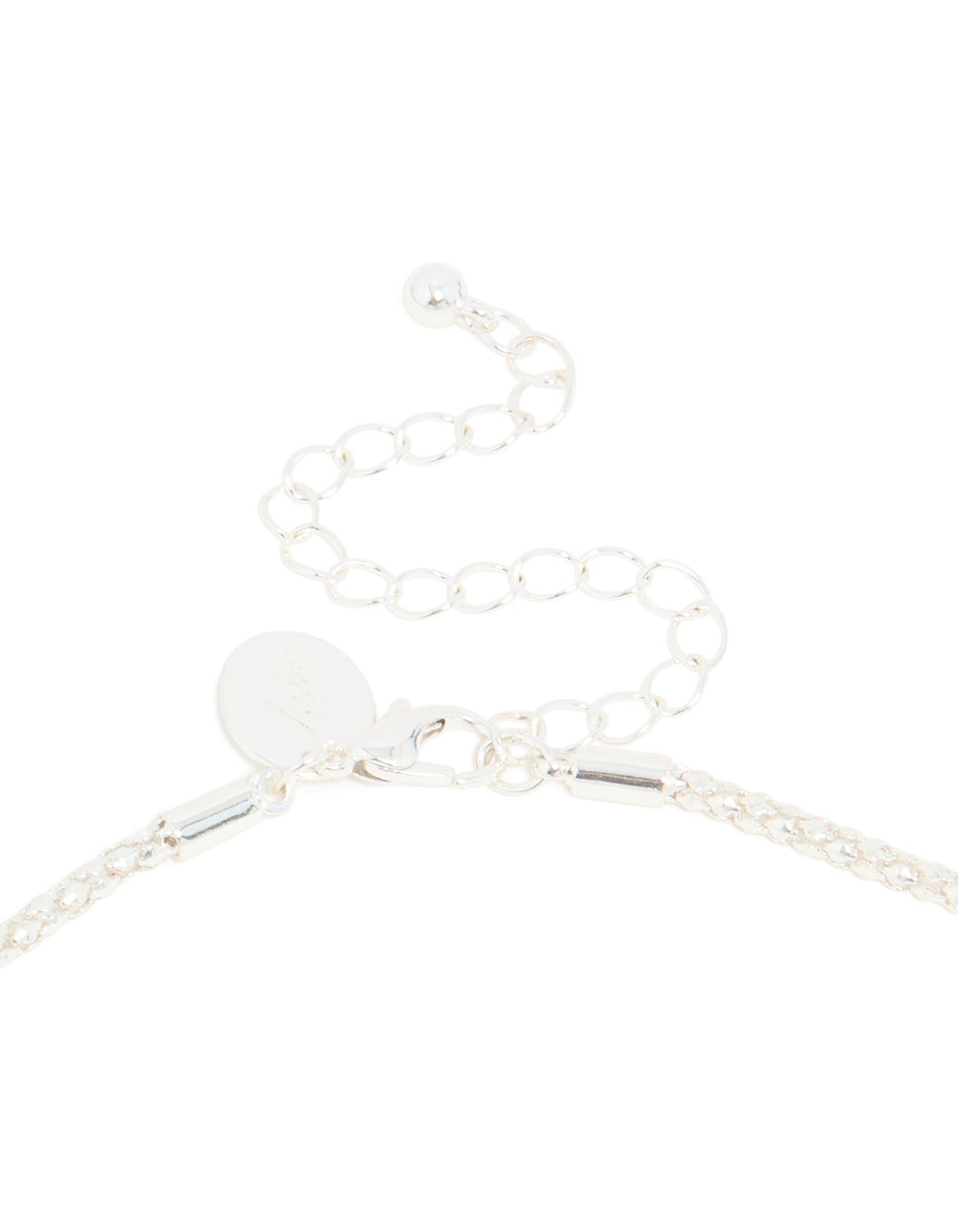 Silver Plated Pearl Twisted Chain Adjustable Toggle Necklace