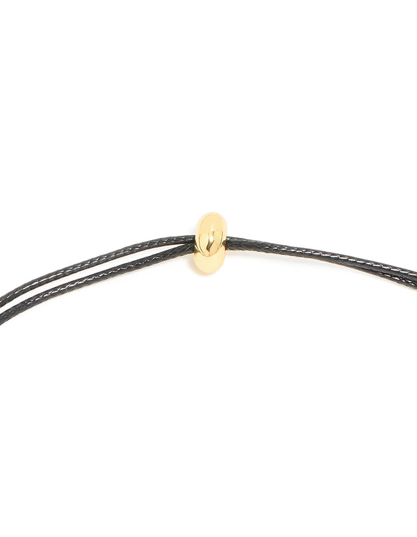 Gold Freshwater Pearl Cord Necklace