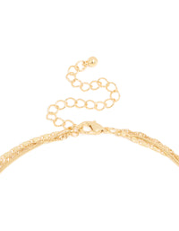 Gold Plated Triple Chain Layered Y-Necklace - link has visual effect only
