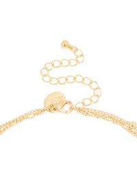 Gold Plated Cubic Zirconia Freshwater Pearl & Chain Layered Necklace - link has visual effect only