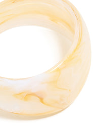 Cream Marbled Acrylic Statement Bangle - link has visual effect only