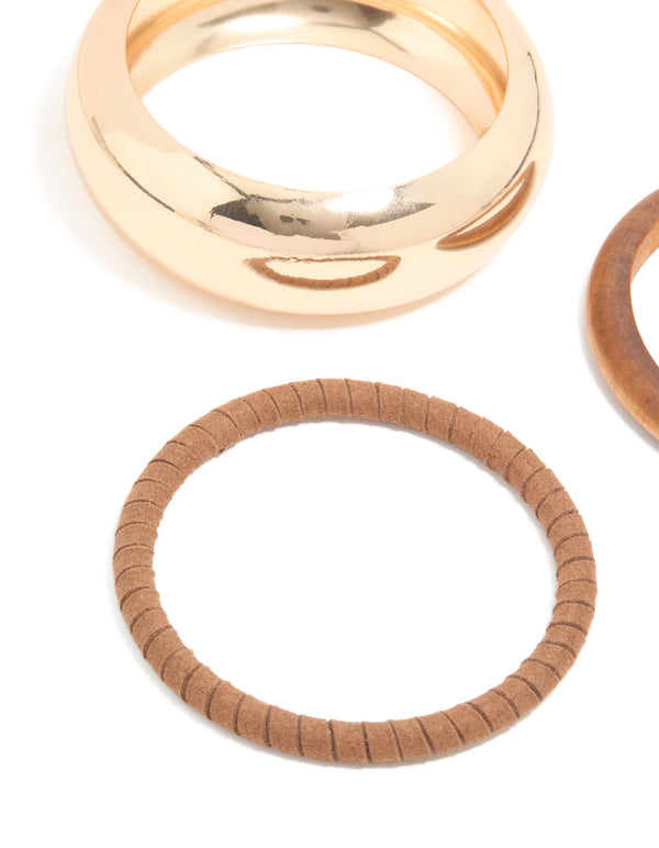 Gold & Brown Bangles 3-Pack