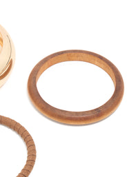 Gold & Brown Bangles 3-Pack - link has visual effect only