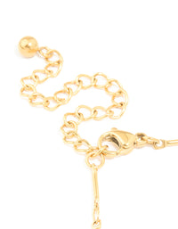 Waterproof Gold Plated Stainless Steel Rose Quartz Semi Precious Stone Chip Bracelet - link has visual effect only