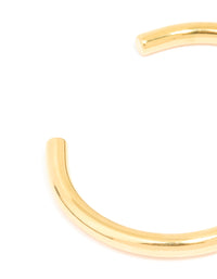 Waterproof Gold Plated Stainless Steel Diamante Wrist Cuff - link has visual effect only