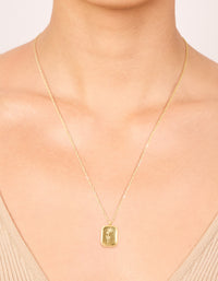 Waterproof Gold Plated Stainless Steel October Birth Flower Marigold Necklace - link has visual effect only