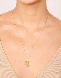 Waterproof Gold Plated Stainless Steel December Birth Flower Pointsettia Necklace - link has visual effect only