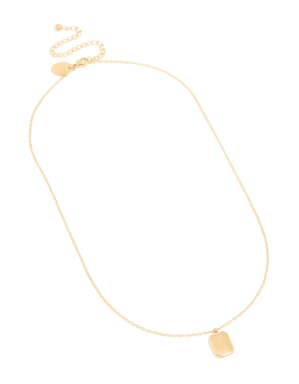 Waterproof Gold Plated Stainless Steel February Birth Flower Violet Necklace