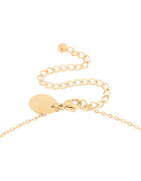 Waterproof Gold Plated Stainless Steel February Birth Flower Violet Necklace - link has visual effect only