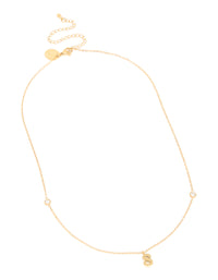 Waterproof Gold Plated Stainless Steel Letter S Dainty Pendant Necklace - link has visual effect only