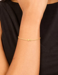 Waterproof Gold Plated Stainless Steel November Cubic Zirconia Birthstone Bracelet - link has visual effect only