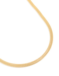 Waterproof Gold Plated Stainless Steel Mesh Tube Necklace - link has visual effect only