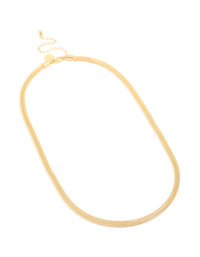 Waterproof Gold Plated Stainless Steel Mesh Tube Necklace - link has visual effect only