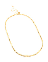 Waterproof Gold Plated Stainless Steel Ball Chain Necklace - link has visual effect only